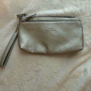 Scout Metallic Silver Wristlet Clutch